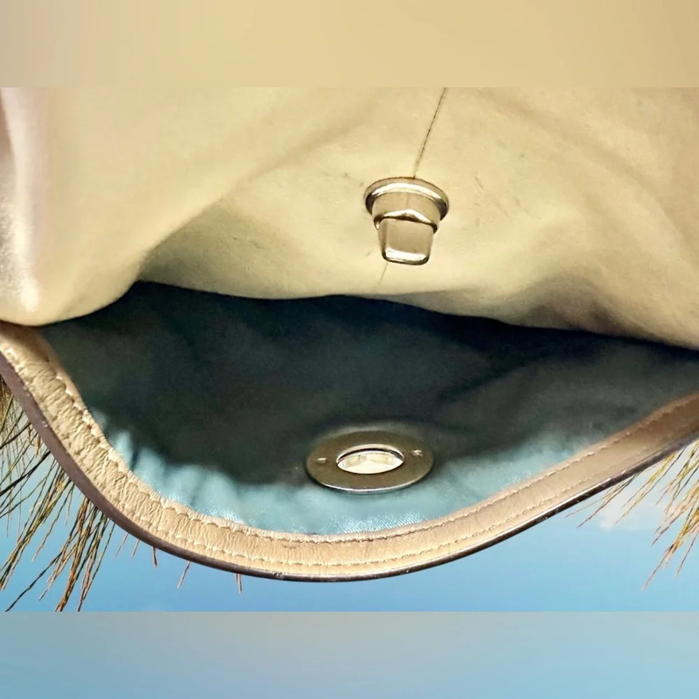 COACH Penelope Crossbody Bag in Sandstone with Snakeskin Trim